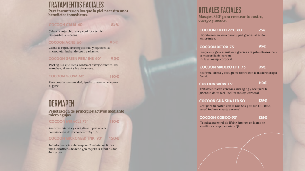 precios tratamientos faciales